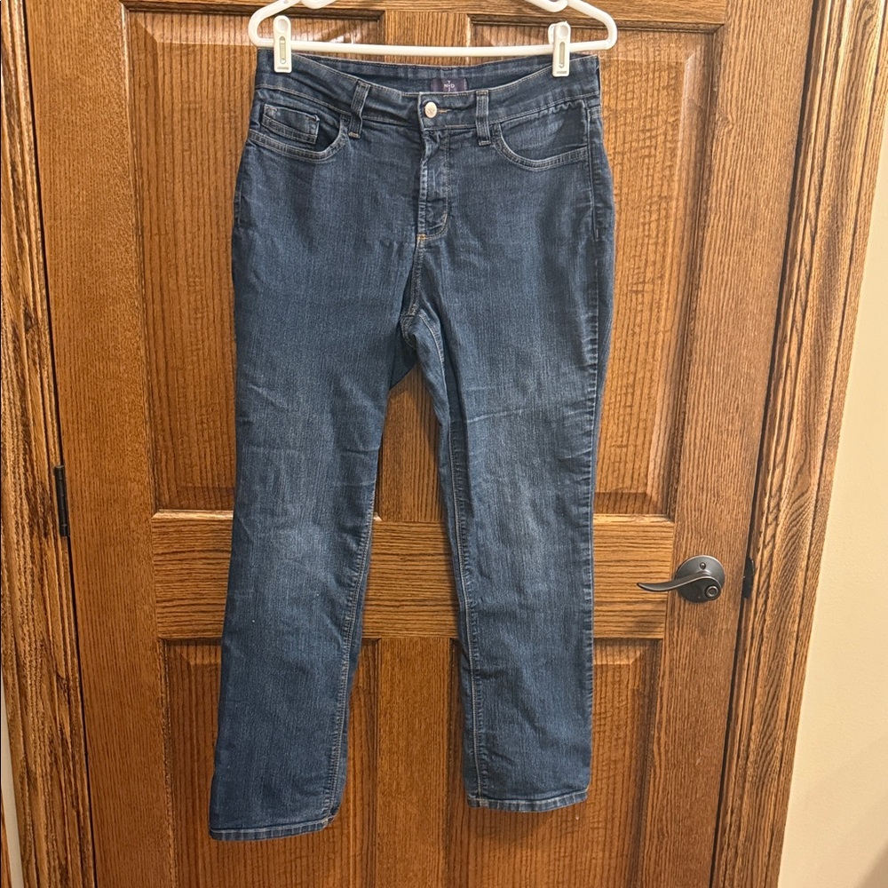 NYDJ Medium Blue Straight Leg Jeans 10P